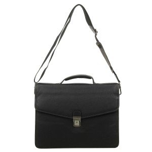 Gerard Henon Leather Briefcase with 2 Compartments (1433)