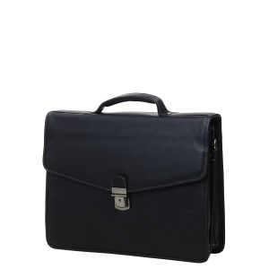 Gerard Henon Leather Briefcase with 2 Compartments (1433)