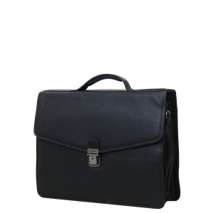Gerard Henon Leather Briefcase with 3 Compartments (1434)