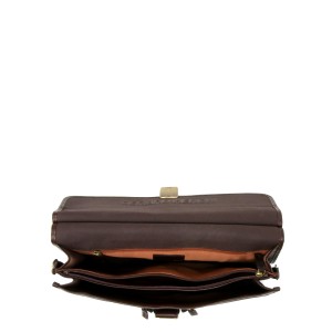 Gerard Henon Leather Briefcase with 2 Compartments (1435)