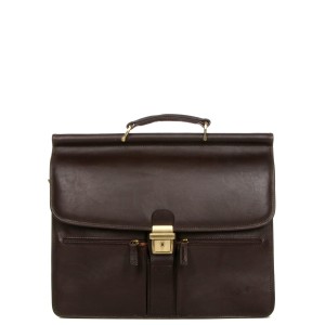 Gerard Henon Leather Briefcase with 2 Compartments (1435)